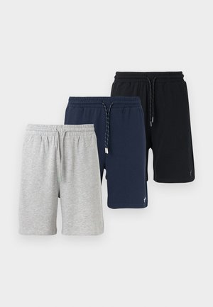 3 PACK - Σορτς - grey/black/dark blue
