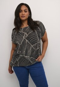 Kaffe Curve AMI STANLEY - Bluse - black turtledove leaf print
