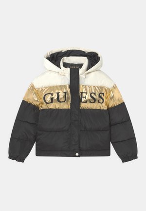 JUNIOR HOODED PADDED UNISEX - Winter jacket - black/gold