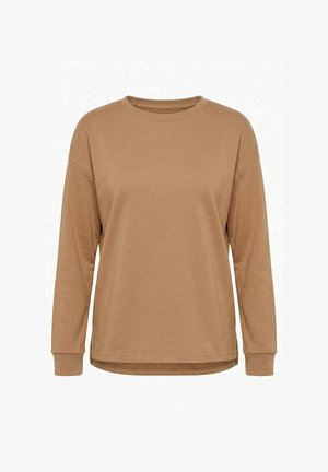 MIAMODA, SWEATSHIRT, RELAXED FIT, LETTERING ON BACK - Sweatshirt - marone brown