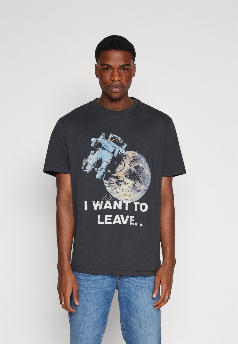 AllSaints TRANSCEND CREW - T-shirts print - washed black/sort - Zalando.dk