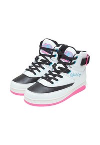 Patrick Ewing REBOUND BY EWING 33 HI - Vysoké tenisky - white black pink blue