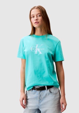 HERO SS CLASSIC MONO - T-shirt imprimé - turquoise infusion