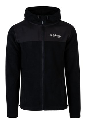 MIT KAPUZE UND LOGOPRINT - Fleecejacke - schwarz