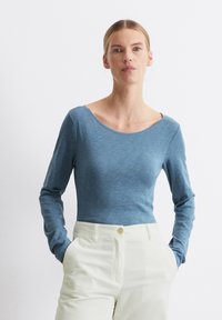 Marc O'Polo BOAT NECK - Pikkade varrukatega topp - hazy blue