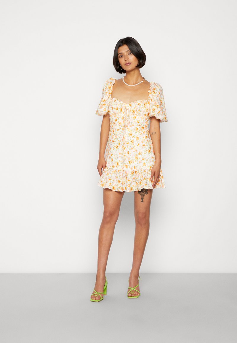 Forever New HARRIET PUFF SLEEVE CHOKER DETAIL MINI - Vestido de cocktail / Vestido de festa - fairlight