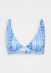 Ribbed High Apex Underwire Bikini Top - Bikini-Top - blue