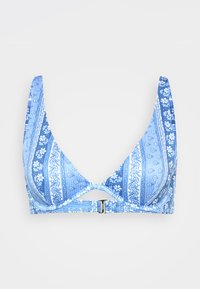 Ribbed High Apex Underwire Bikini Top - Vrchný diel bikín - blue