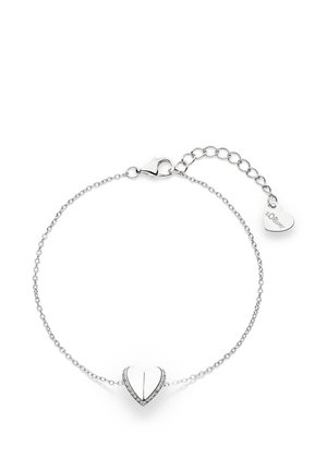 FOLDED HEART - Armband - silver-coloured