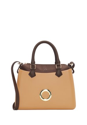 Handbag - caramel brown plain