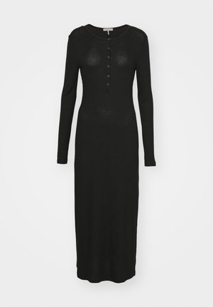 HENLEY DRESS - Vestito lungo - black