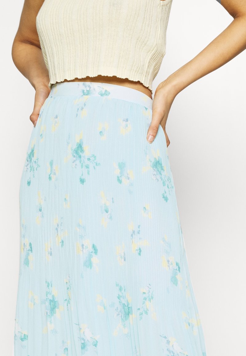 VILA Plooirok light blue/lichtblauw (Pre-owned)