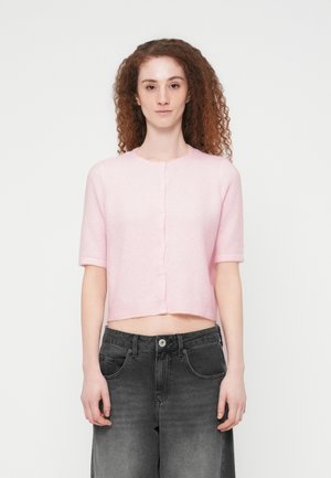 VMDOFFY O NECK BUTTON CARDIGAN - Adīta jaka - pink-a-boo