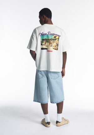 PULL&BEAR, STWD NICE SUMMER - T-SHIRT - T-shirt print - white