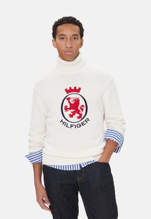 GRAPHIC ROLL NECK - Jersey de punto - ivory petal