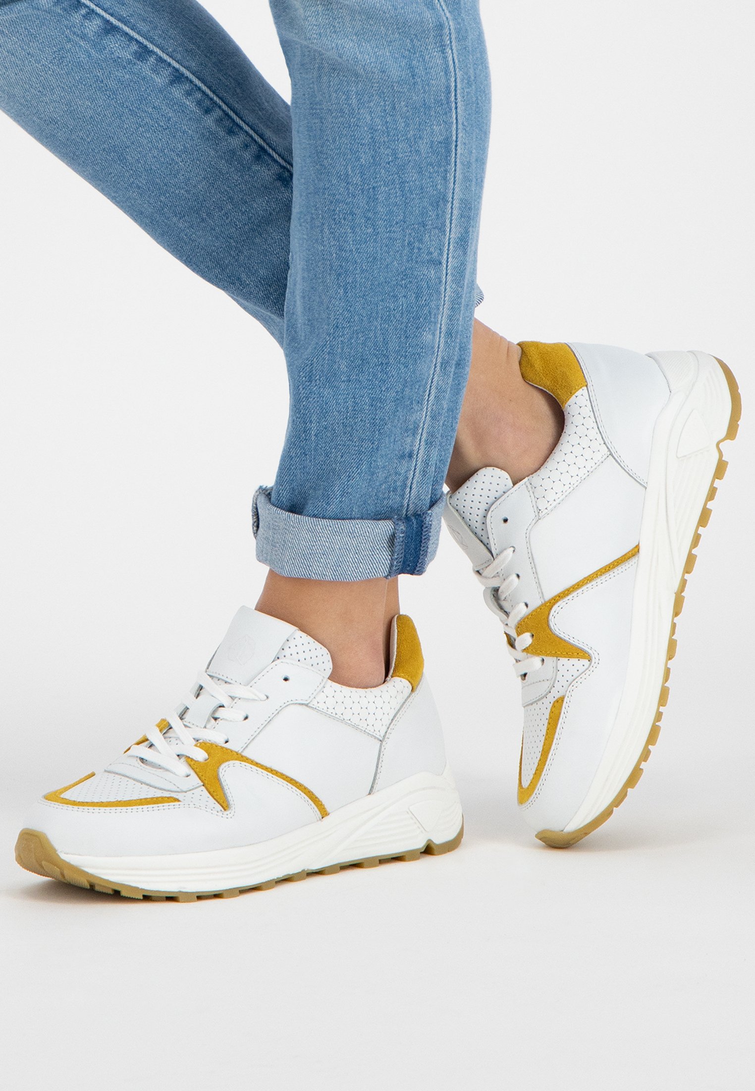 NoGRZ Sneakers laag - white/oker/wit - Zalando.nl