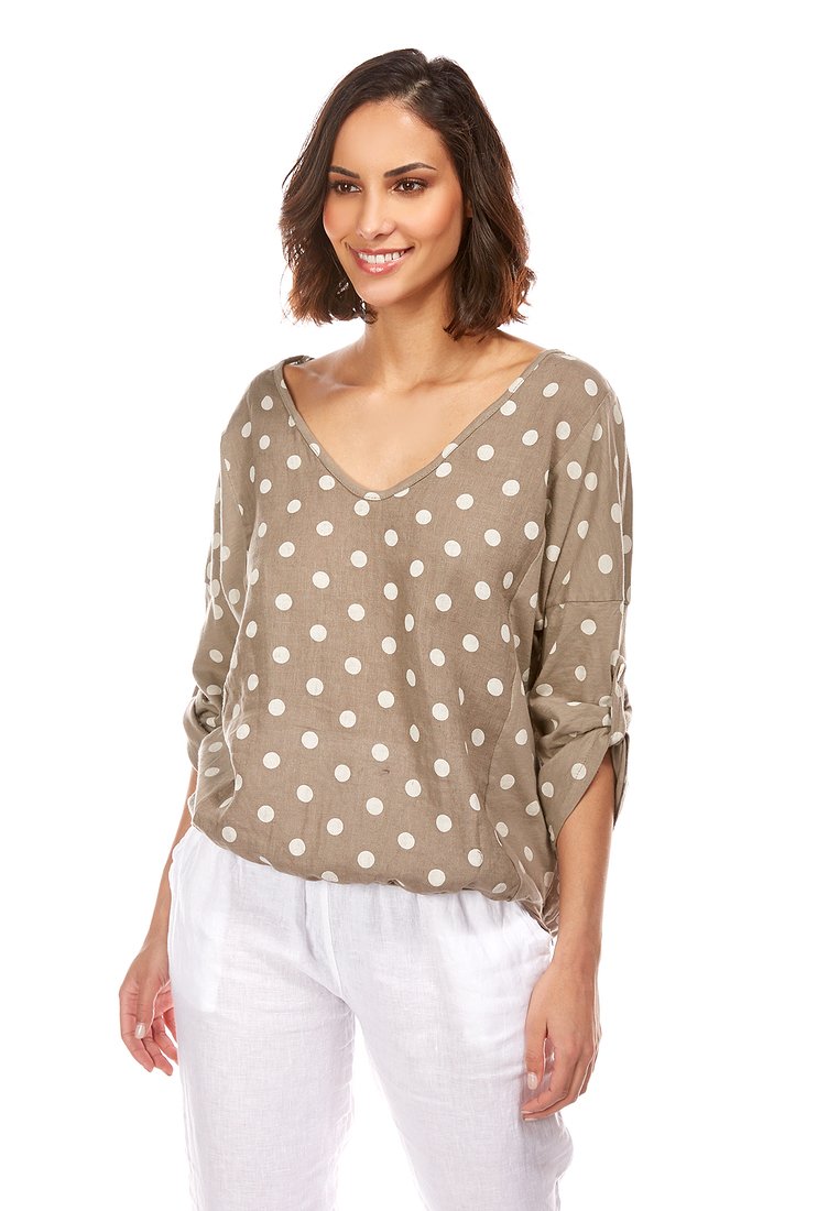 Le Monde du Lin Blouse taupe Le Monde du Lin Blouse taupe