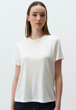STRAIGHT FIT CREW NECK SHORT SLEEVED - T-shirt basic - white