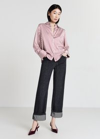 Calliope CON RISVOLTO - Jeans baggy - nero denim