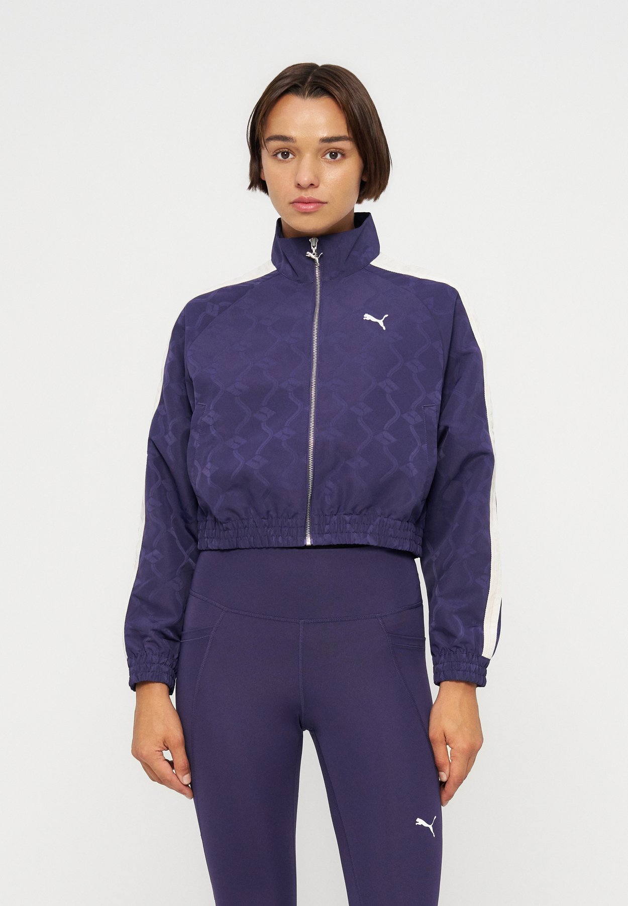 T7 JACQUARDED WOVEN RELAXED TRACK JACKET