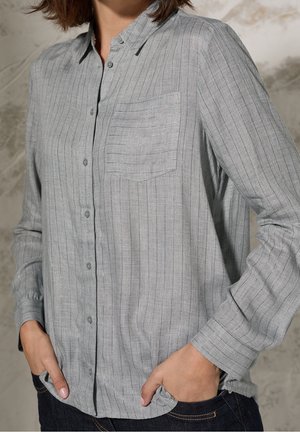 Button-down blouse - mottled grey