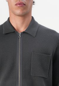 Samsøe Samsøe GUNA ZIP - Cardigan - black oyster