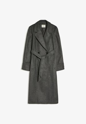 Bershka, COAT WITH BELT - COAT - Trench - dark grey