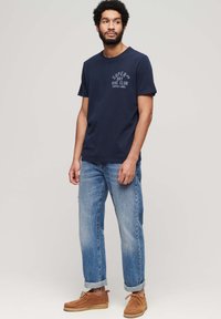 Superdry & Co COPPER LABEL CHEST GRAPHIC - T-shirts print - blue navy marl