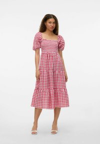 Vero Moda CARRIE - Dnevna obleka - crimson
