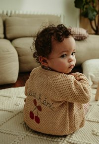 Next REGULAR FIT - Cardigan - tan brown cherry embroidered