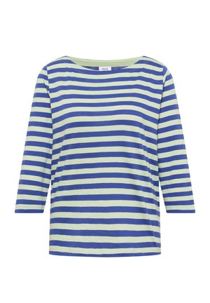 Cecil, BASIC SHIRT MIT BOAT NECK UND STREIFEN - Langarmshirt - raw matcha lime