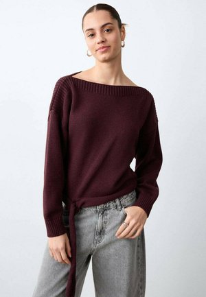 Strickpullover - donkerrood