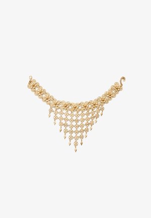 Stradivarius, METALLIC FLORAL CASCADE CHOKER - Collier - gold-coloured
