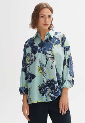 Opus LANGARM FENLO BLOOM - Overhemdblouse - coal blue