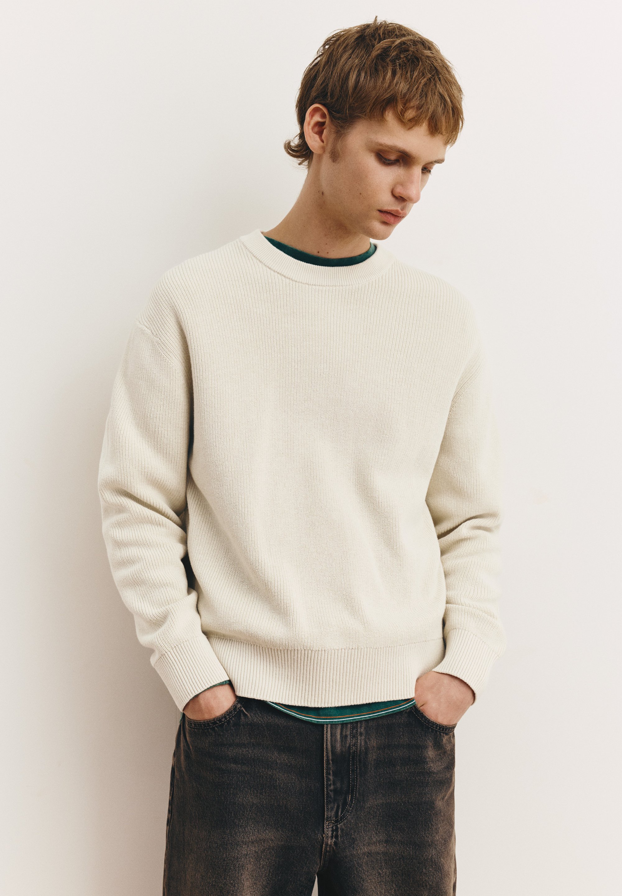 PULL BEAR CREWNECK BASIC Neule White valkoinen Zalando fi PULL BEAR CREWNECK BASIC Neule White valkoinen Zalando fi