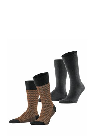 HOUNDSTOOTH 2-PACK - Socken - anthra mel