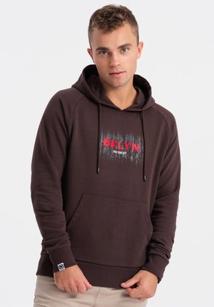 Ombre Sweat à capuche - dark brown
