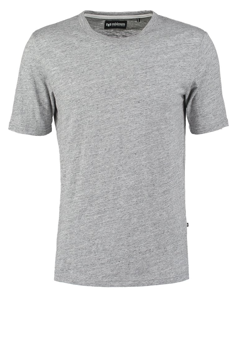 Minimum DELTA - Basic T-shirt - light grey melange/mottled grey -  Zalando.co.uk