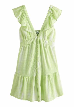 Dnevna haljina - white lime tie dye