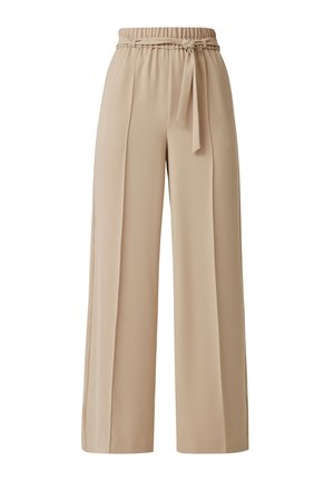 comma LOOSE MIT FLARED LEG - Stoffhose - beige