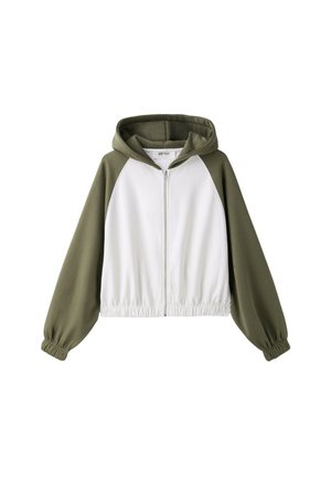 Stradivarius, ZIP-UP HOODIE - Sweat zippé - khaki