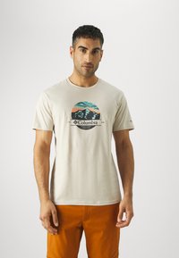 Columbia - PATH LAKE™ GRAPHIC TEE - Nyomott mintás póló - dark stone Miniatűr kép 1