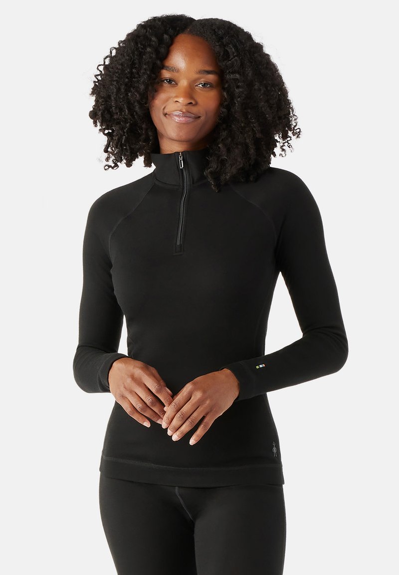 Smartwool CLASSIC THERMAL MERINO BASE LAYER 1/4 ZIP - Undershirt - black