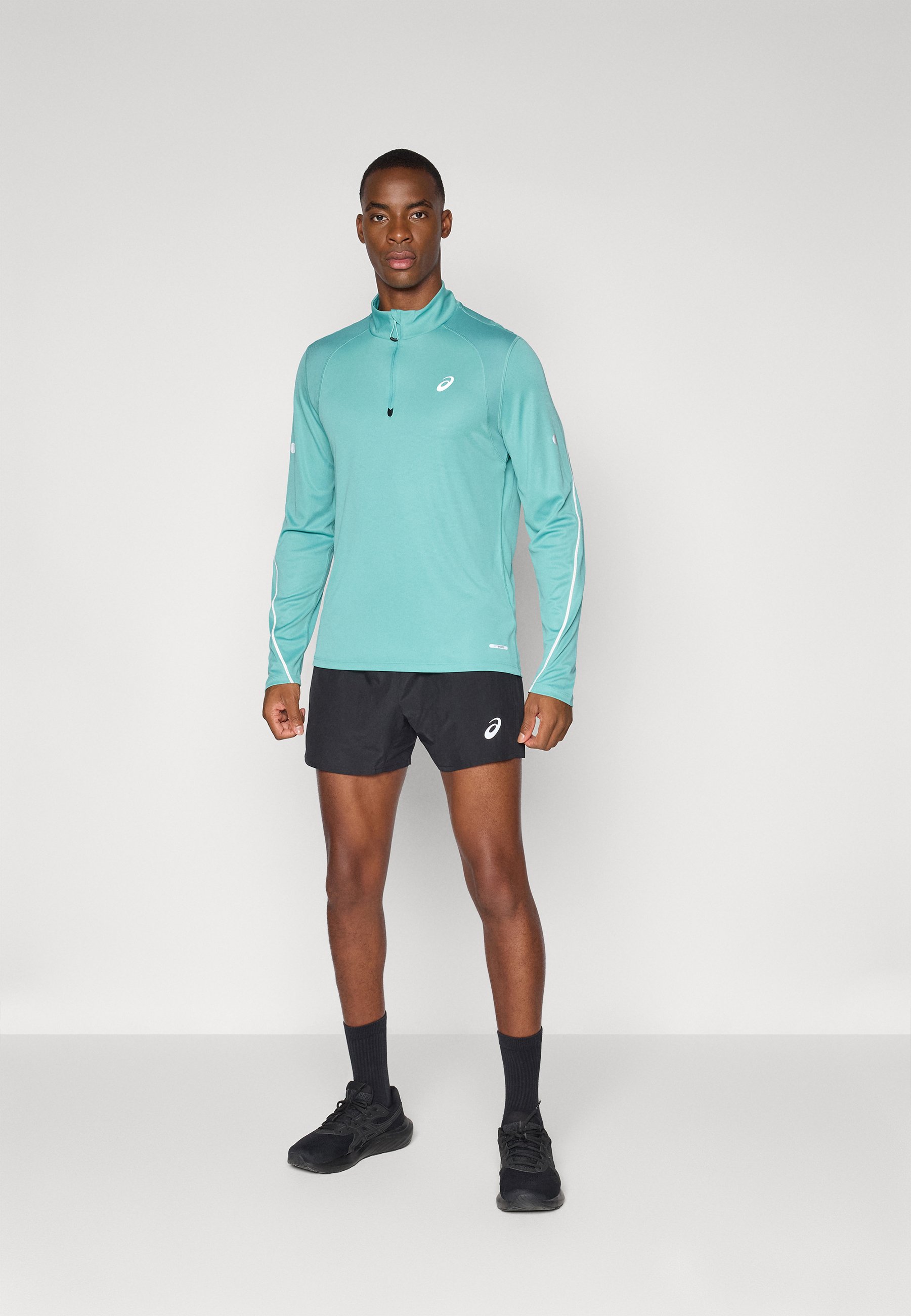 ASICS ROAD LITE SHOW 1/2 ZIP TOP - Long sleeved top - light teal