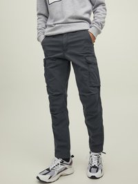 Jack & Jones - PSTACE TUCKER AMA NOOS - Pantaloni cargo - asphalt Immagine in miniatura 1