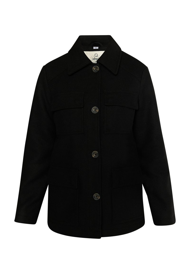 dreimaster Halflange jas zwart