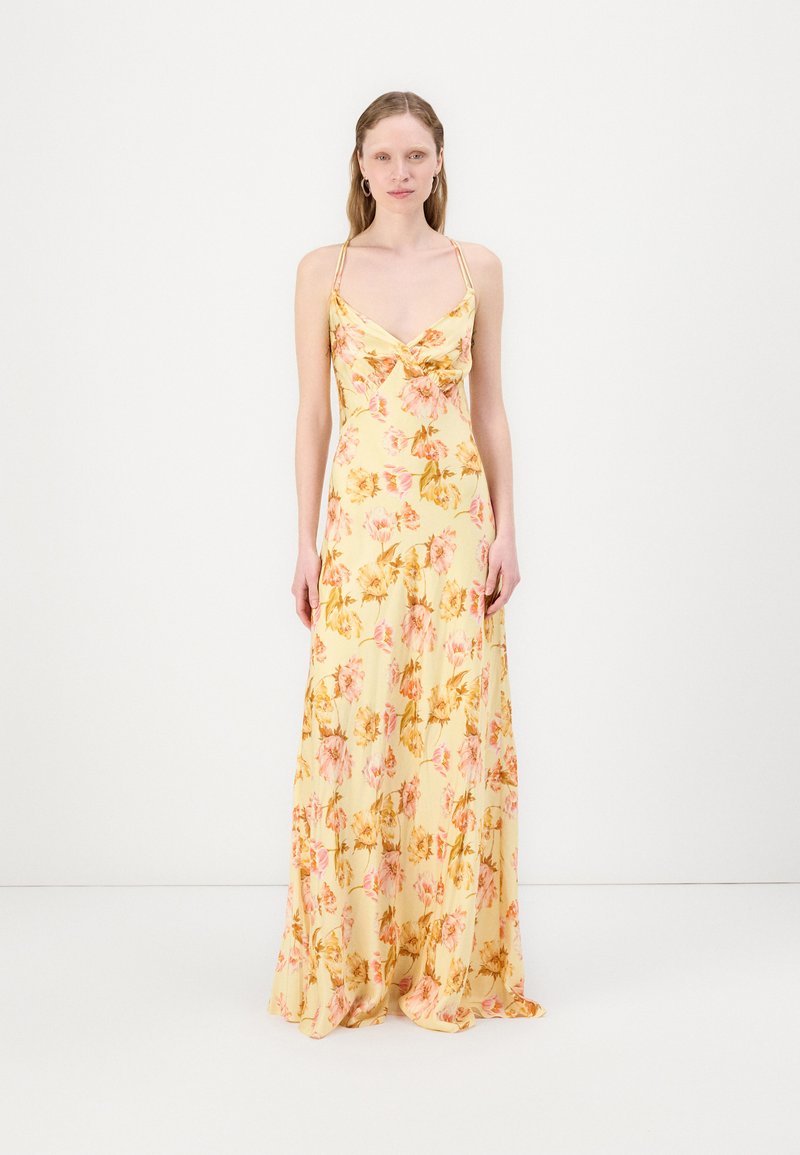 Malina CORNELIA DRESS - Maxi ruha - lemon/peony