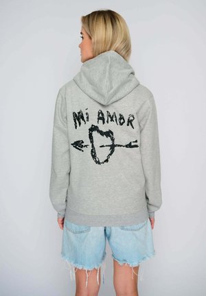 MI AMOR BACK EMBROIDERY - Sweatjacke - grey