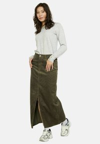 LONG - Jupe longue - khaki med