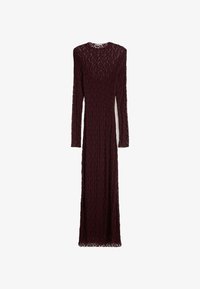 Bershka LONG-SLEEVE Robe longue bordeaux ZALANDO